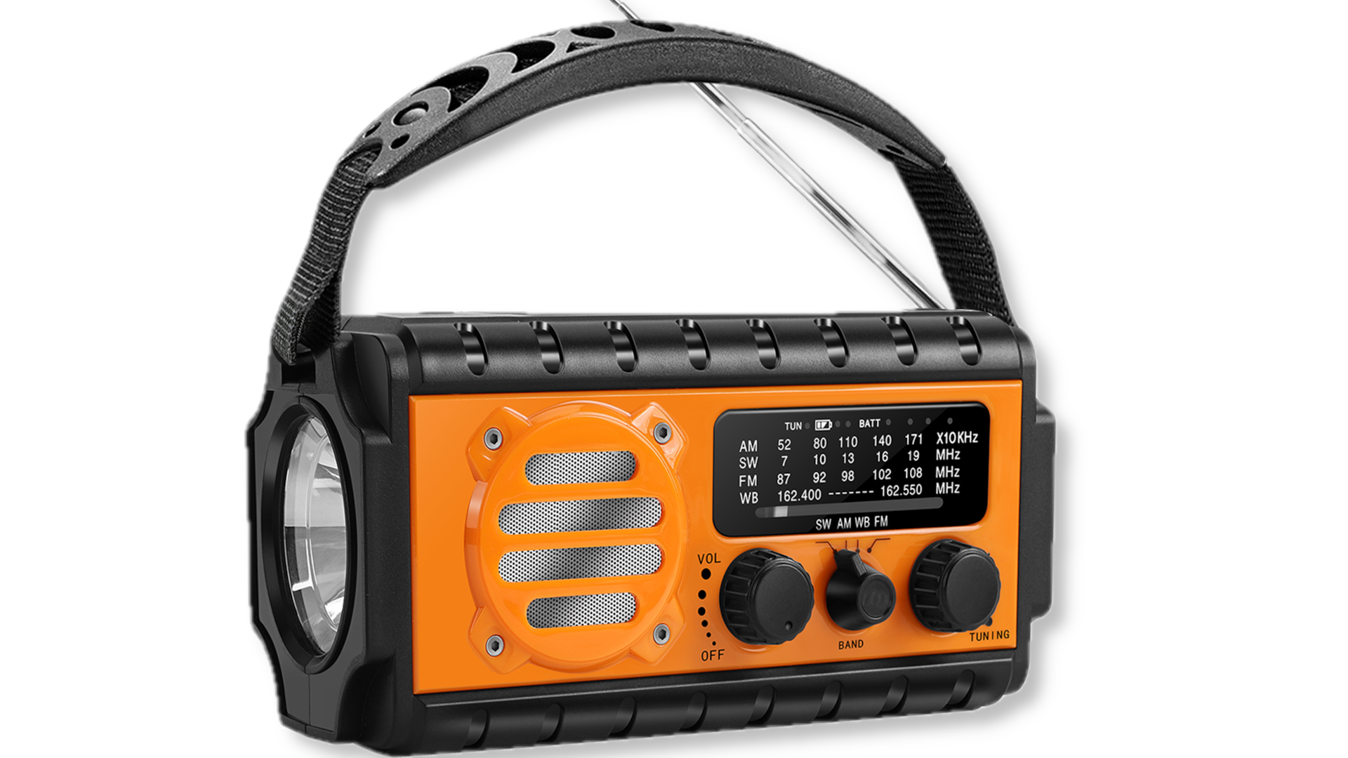 Nouzové rádio – LED svítilna a nouzové osvětlení